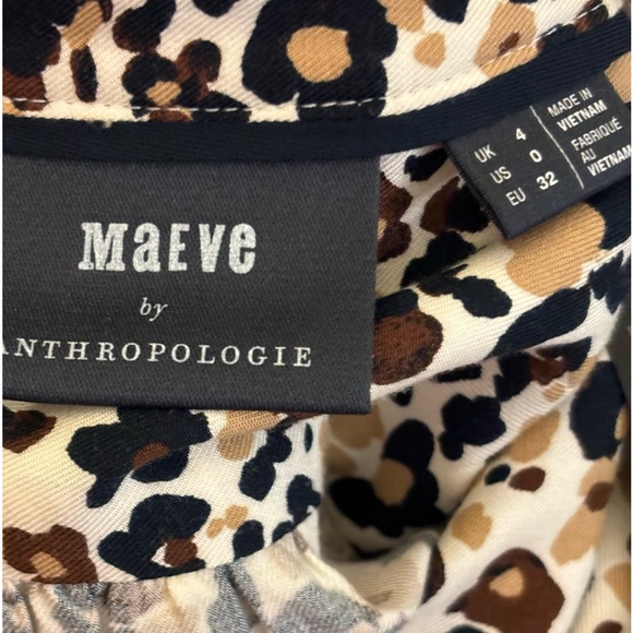 Anthro Maeve Katia Ruffled Long sleeve Button Down Size 0 - Picture 6 of 11